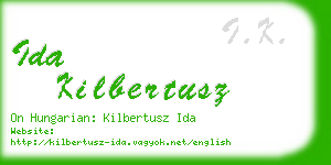 ida kilbertusz business card